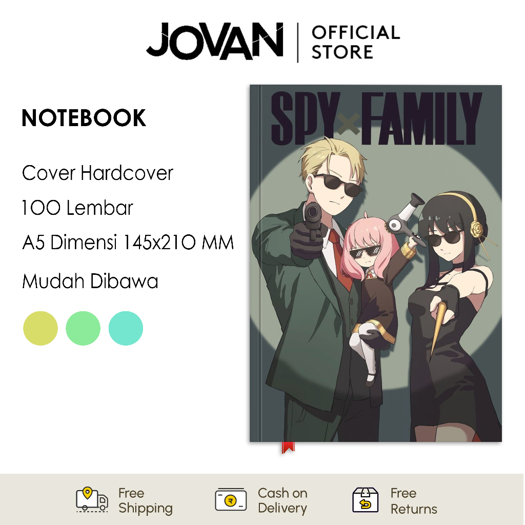 

Notebook Hardcover Custom Spy x Family 17 Buku Tulis Catatan Note Agenda Planner Jurnal Diary Notebook Anime