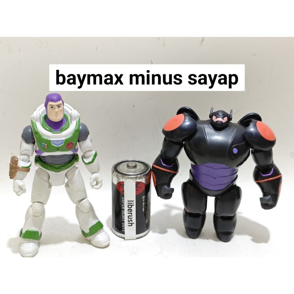 Set disney lightyear buzz toy story , bandai big hero 6 stealth baymax action figure