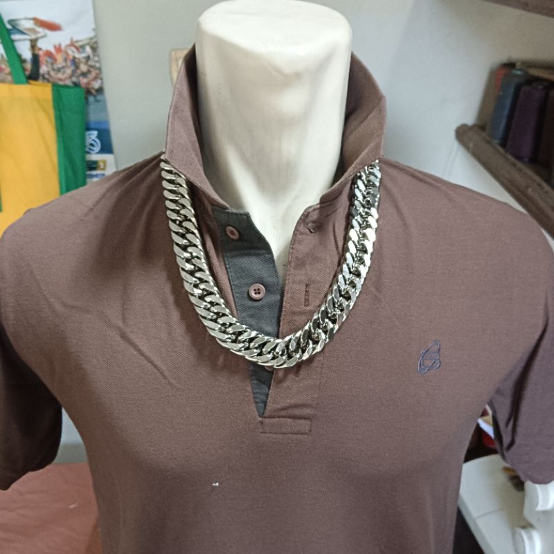KALUNG RANTAI PANJANG 65-80 CM SUPER BIG SIZE TITANIUM 316L SILVER PRIA COWOK MACHO