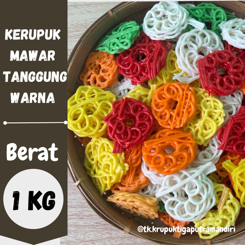 

kerupuk mentah seblak krupuk mentah mawar warna 1kg