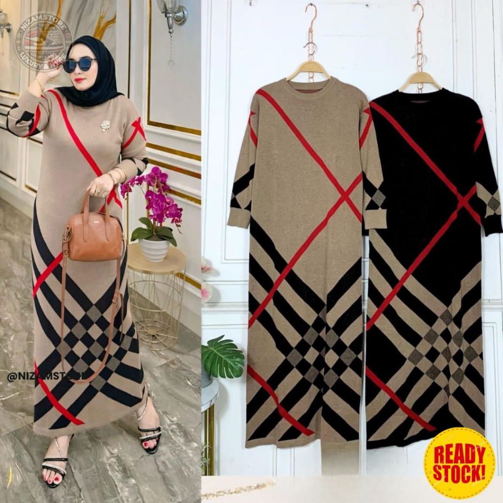 Nizamstore - Gamis Rajut Motif Elegan, Nyaman dan Modis