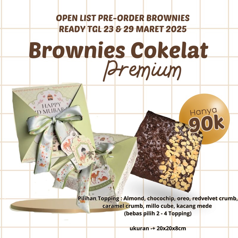 

BROWNIES HAMPERS 20x20 Premium Murah