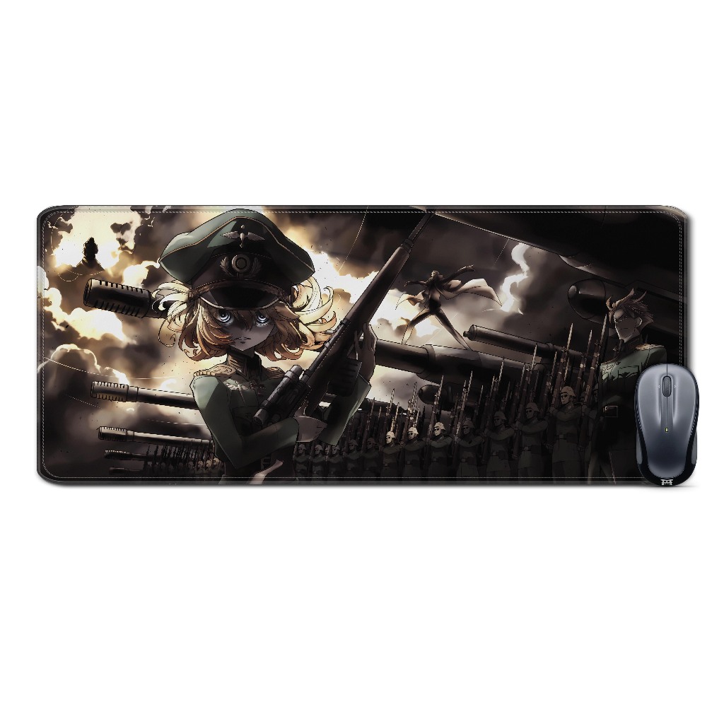 Deskmat mousepad extended anime TANYA DEGURECHAFF DARK-YOUJO SENKImaterial Rubber