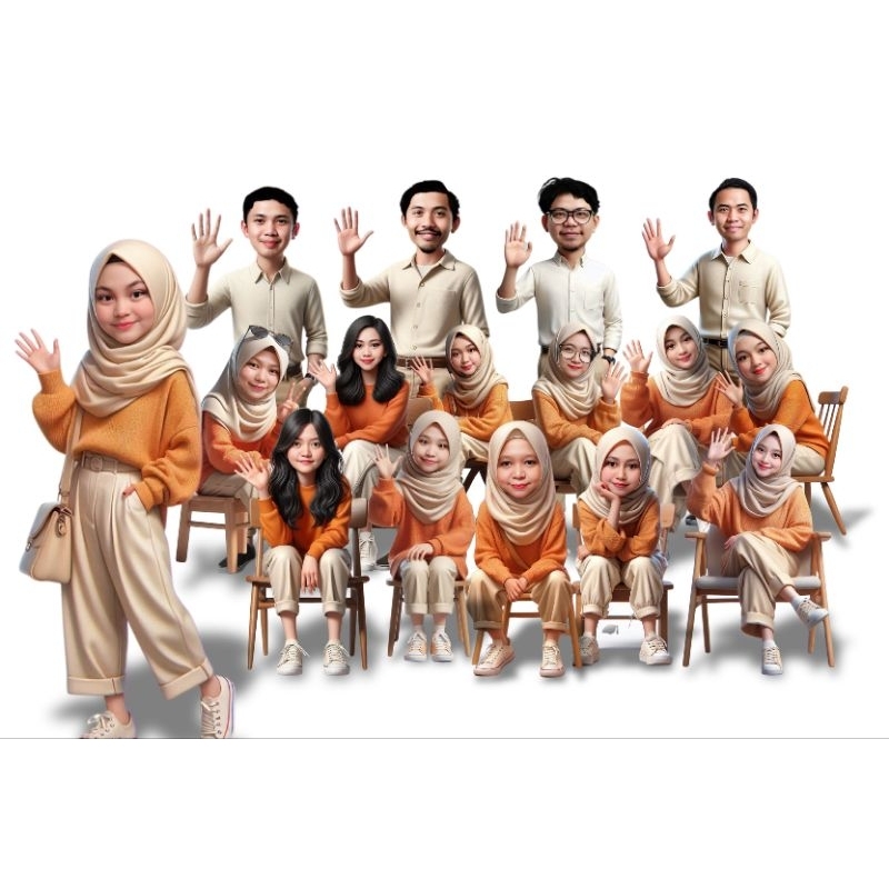 Jasa Edit Foto Karikatur Perpisahan