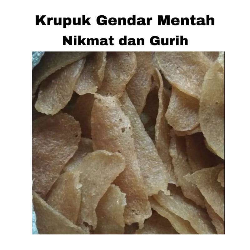 

Krupuk Mentah. Krupuk Gendar Mentah 500 Gram. Nikmat dan Gurih.