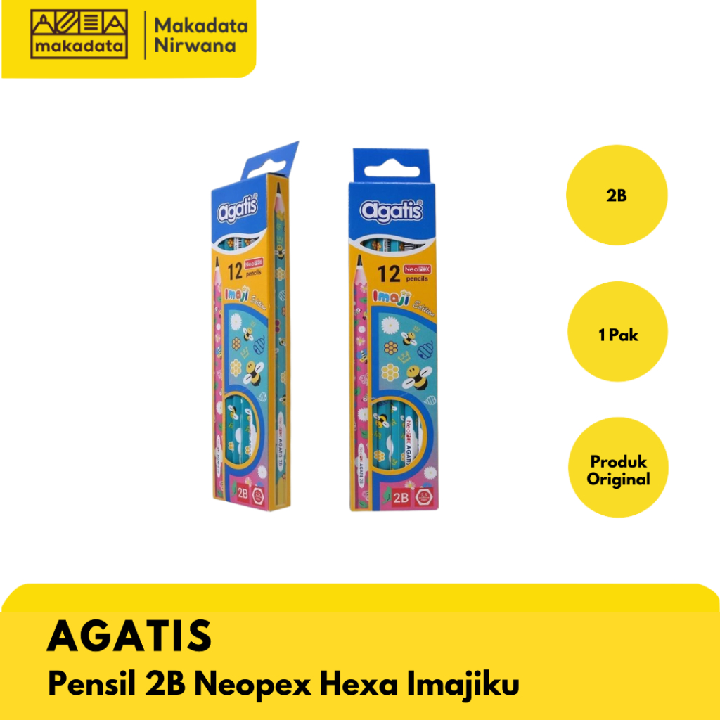 

AGATIS PENSIL/ PENCIL 2B NEOPEX HEXA IMAJIKU INSECT ANIMAL (1 PACK)