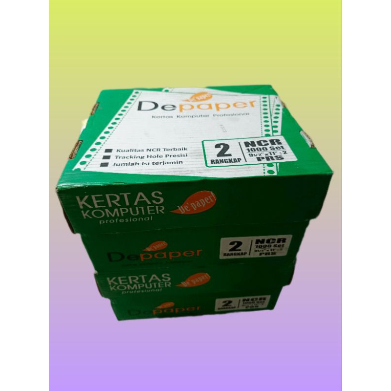 

Kertas De'paper Continous Form HVS 2ply 9¹/²" x 11" PRS 1000Lembar Murah