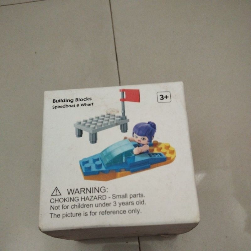 building blocks speedboat & wharf miniso