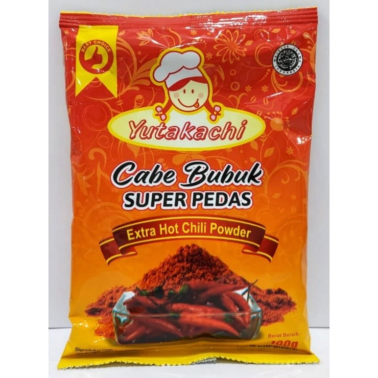 

Bubuk Cabe Super Pedas Merk YUTAKACHI 100gr Extra Hot Chili Powder Taburan Aneka Camilan Keripik Kerupuk Kentang Goreng Fried Chicken Tabur Kripik Krupuk Original Asli Murah Malang Jatim