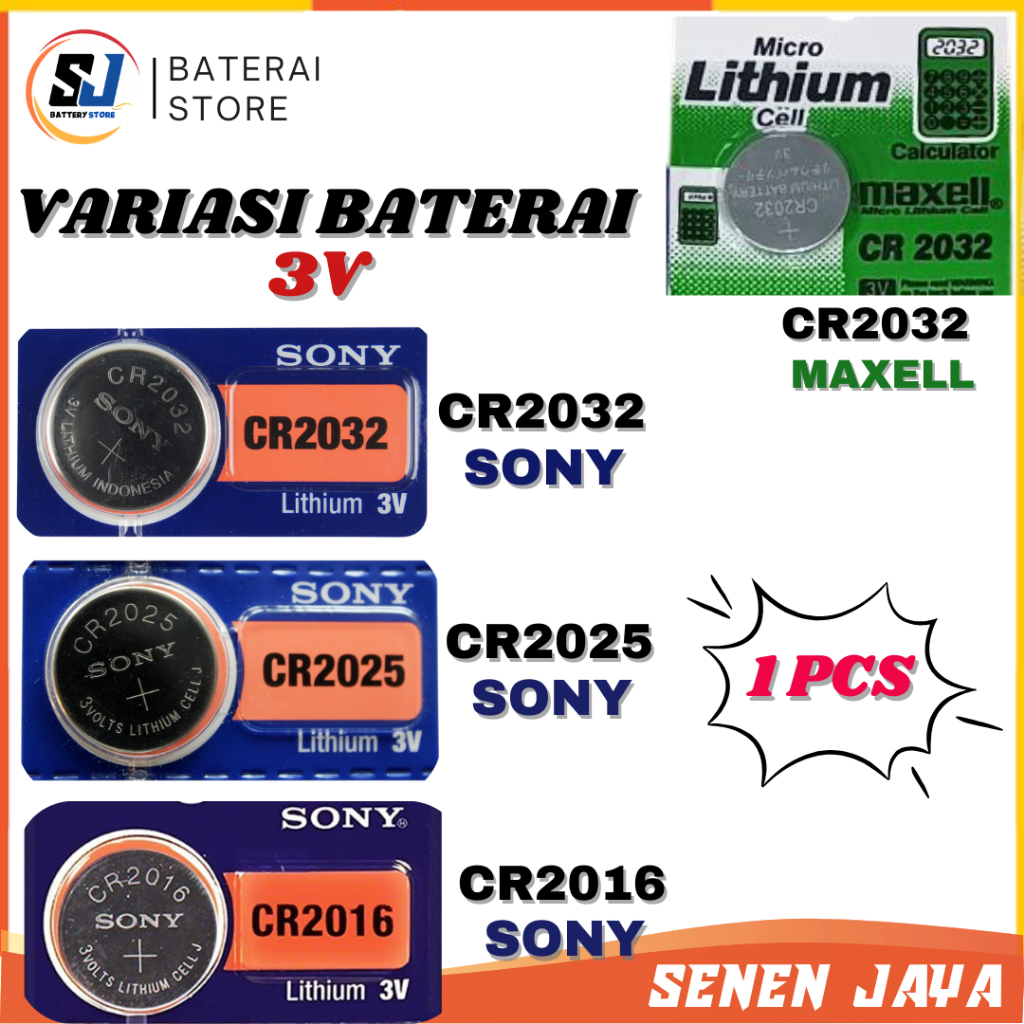 Baterai CR2032 CR2025 CR2016 Original Sony 3V Baterai Timbangan Digital badan lithium Button Cell Ba