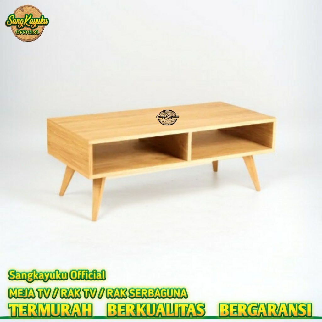 SangkayuKu Rak tv minimalis modern meja tv Model M-02 minimalis murah rak tv kayu asli bufet tv meja