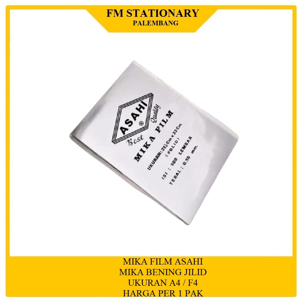 

Mika Plastik Jilid Asahi F4 / A4 (100 lembar)