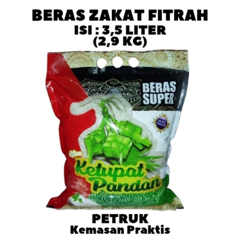 

BERAS ZAKAT FITRAH PETRUK ISI 3,5 LITER (2,9KG) KEMASAN PRAKTIS