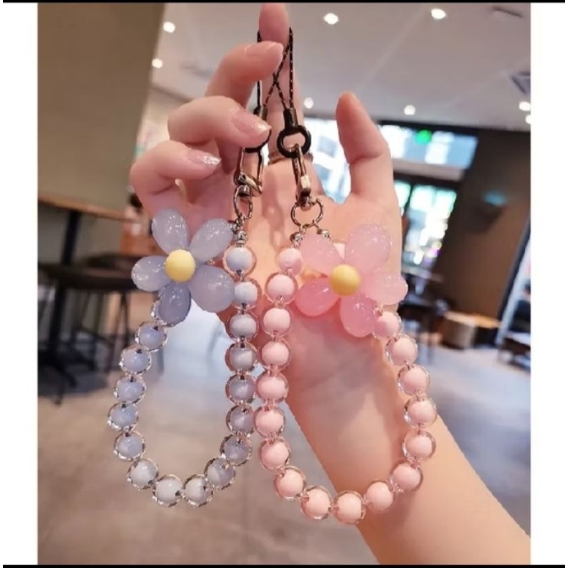 Gantungan HP Korean Chain Pelindung Handphone Rantai Manik