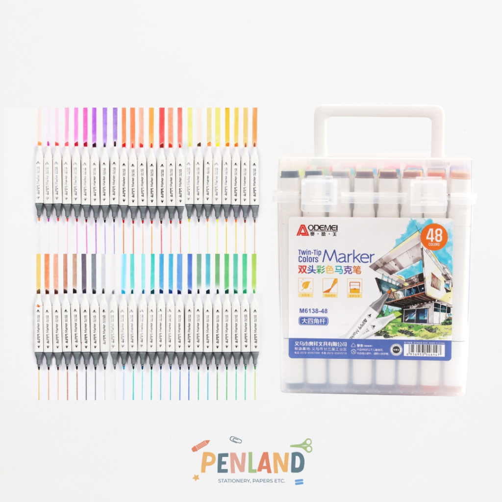 

Spidol Acrylic Marker Double Tip Isi 48 Warna ADM-M6138-48 PL00004 Murah Bisa COD