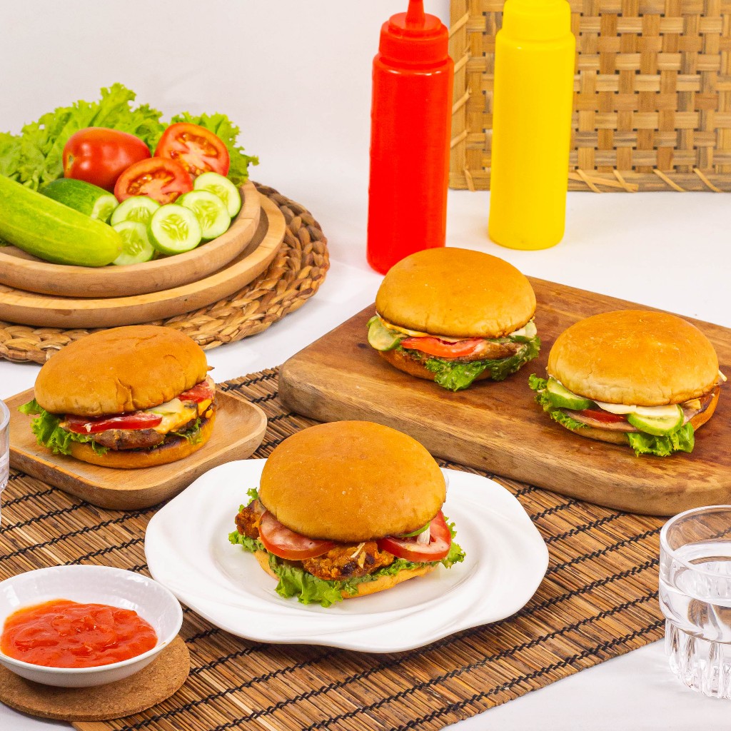 

Burger Hamburger Aneka Rasa Smoothiemama Chicken Crispy Beef Katsu Dory Roti Burger Enak Sehat Higienis