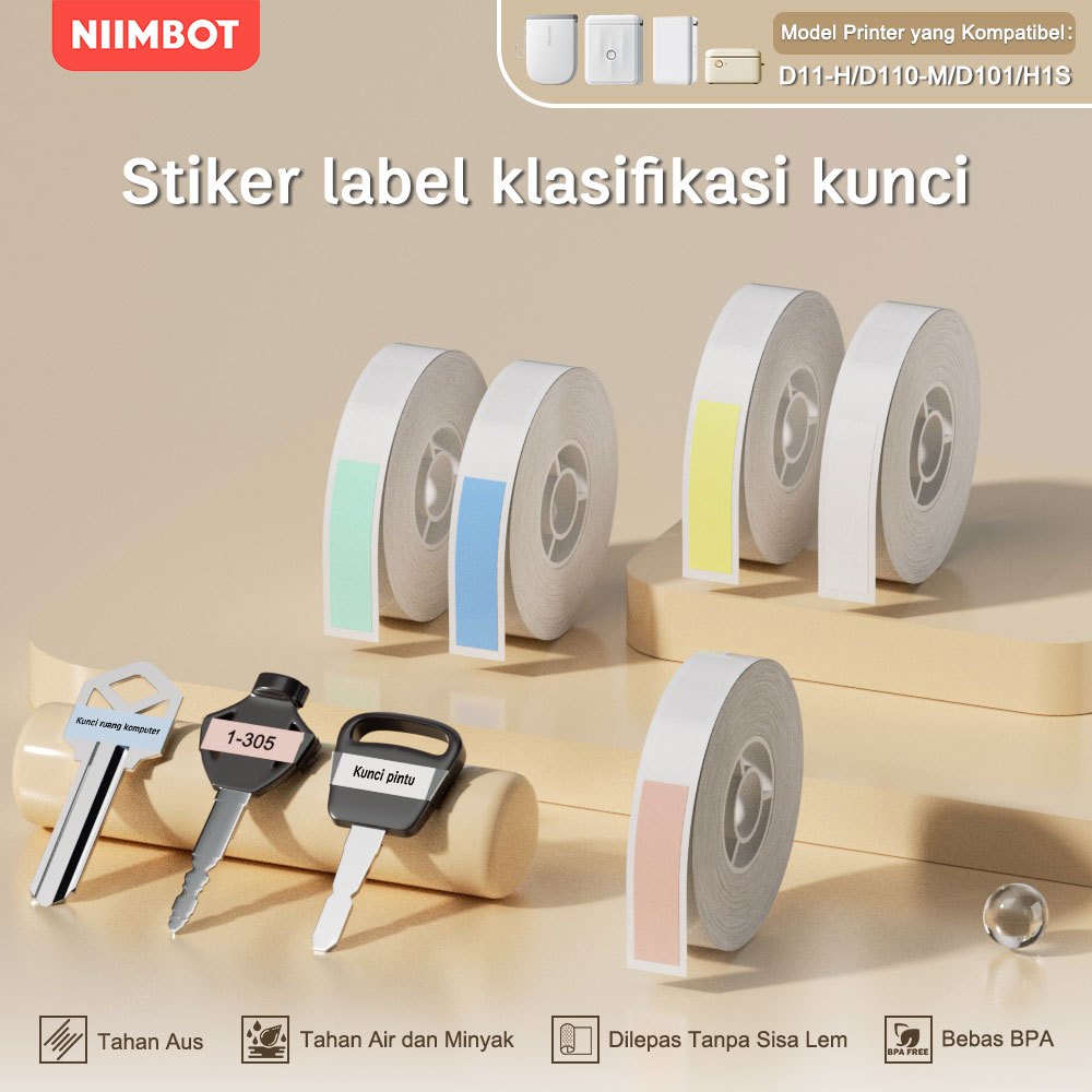 

NIIMBOT D11/D110/D101 Label Kunci, Stiker Nama untuk Klasifikasi Kunci