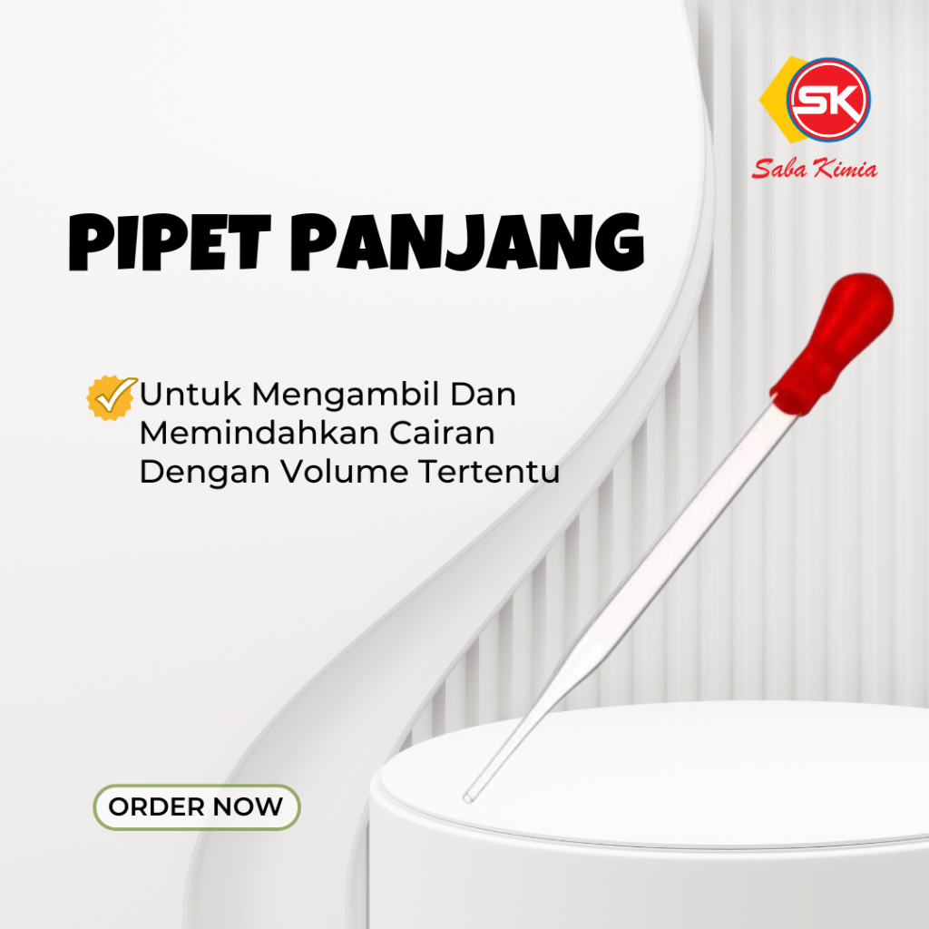 Pipet Panjang/ Pipet Tetes/ Pipet Tetes Kaca 15cm
