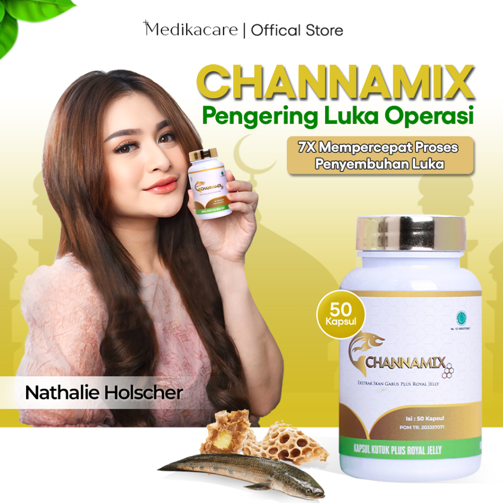 Channamix Obat Luka Operasi - Kapsul Ekstrak Ikan Gabus