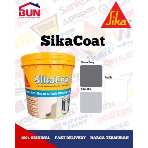 SikaCoat 4kg galon | Sika Coat pelapis anti bocor eksterior dan atap