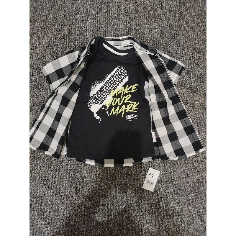 Set Tshirt Kemeja Mothercare size 4-5t