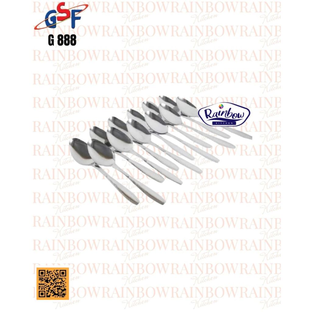 GSF - Sendok Makan Stainless Steel Motif Bintang G 888 / Sendok Selusin