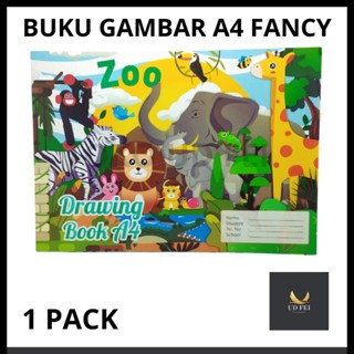 

(1 PACK) Buku Gambar A4 Fancy/ Buku Gambar A4/ Drawing Book Fancy