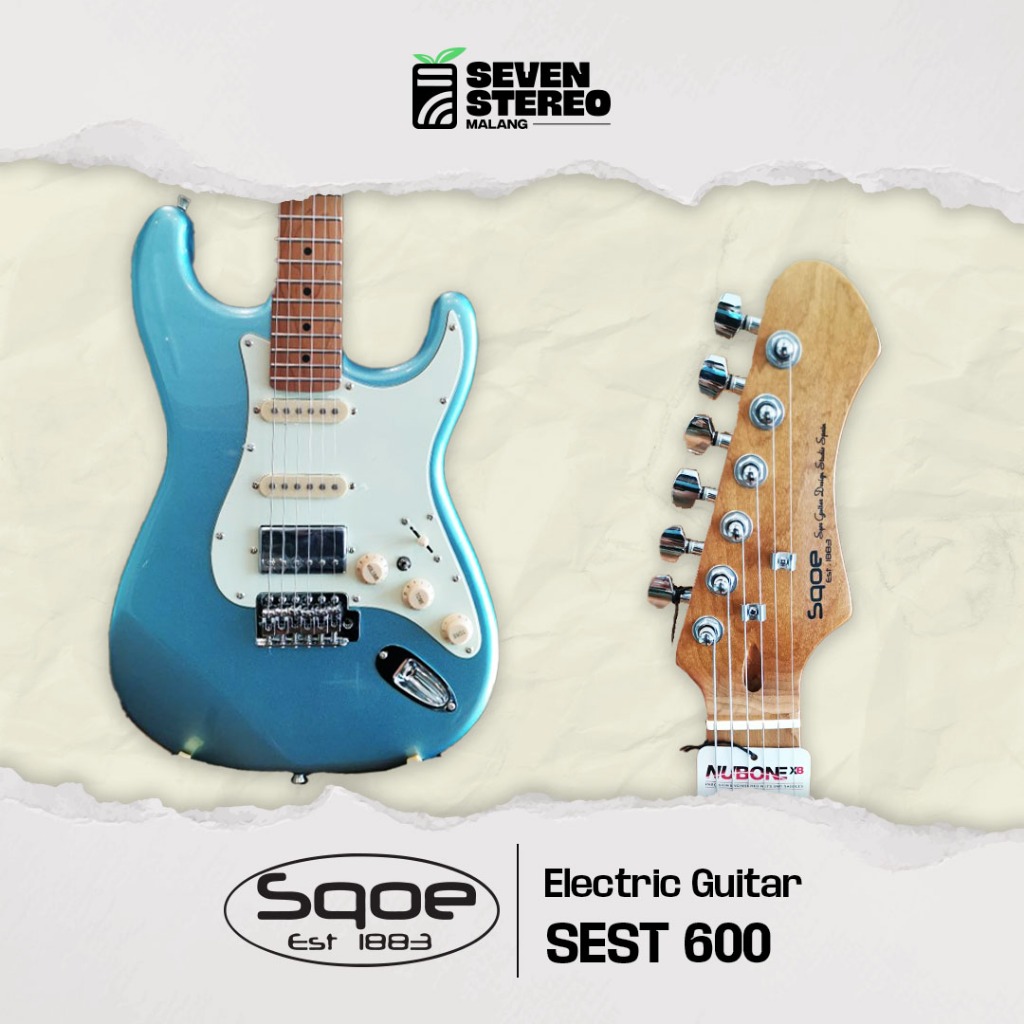 SQOE SEST600 HSS Stratocaster With Roasted Maple Neck