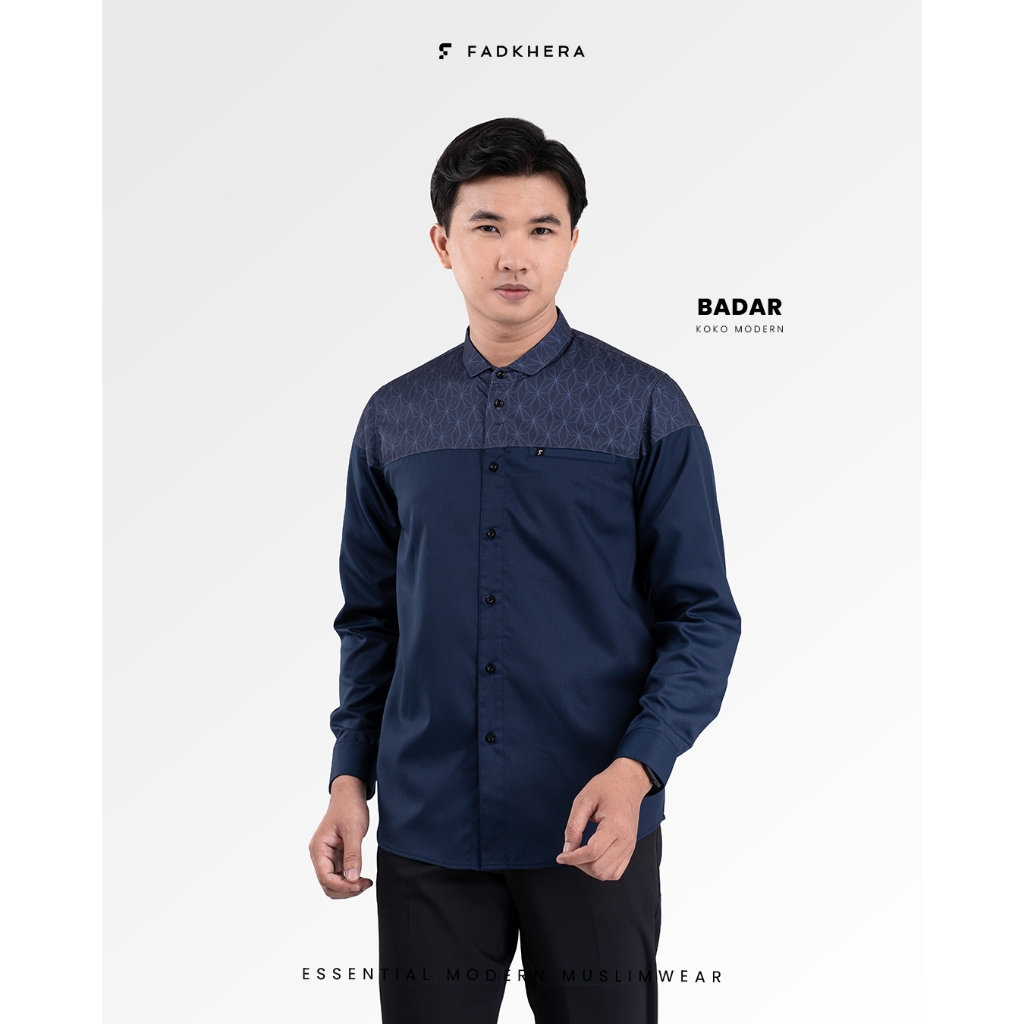 Fadkhera Badar Kemeja Koko Modern | Koko Santri | Kemeja Koko Pria | Koko Pria | Seragam Koko