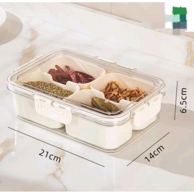 Fresh box container 4 sekat kecil