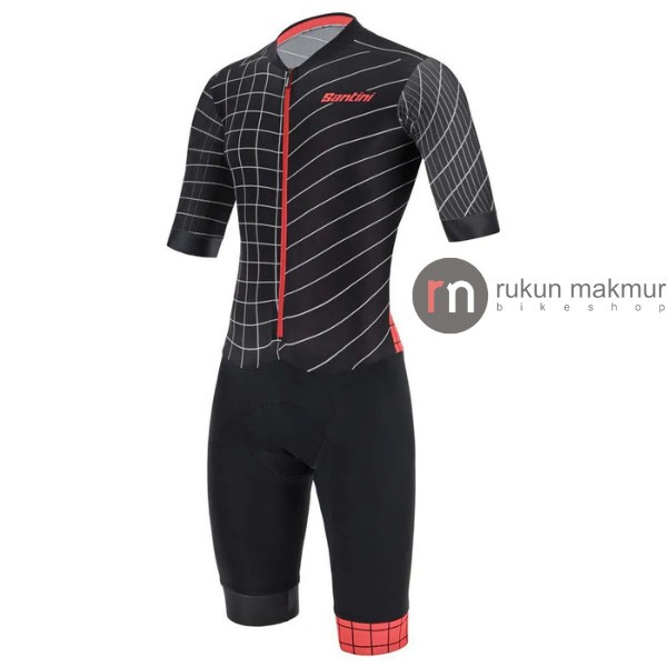 Santini Aero SkinSuit VIPER DINAMO Men Road Cycling Skin Speed Suit With C3 Chamois Gel Padding Road
