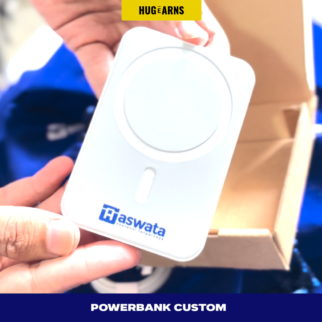 HUGeARNS - Powerbank Custom Print UV Corporate Merchandise / Custom Powerbank Souvenir / Power Bank 
