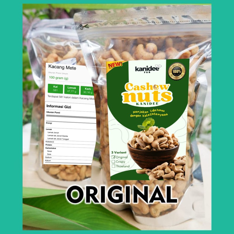 

Kacang Mete/Mede/Cashew Nuts/varian Original,Crispy,Thaeland