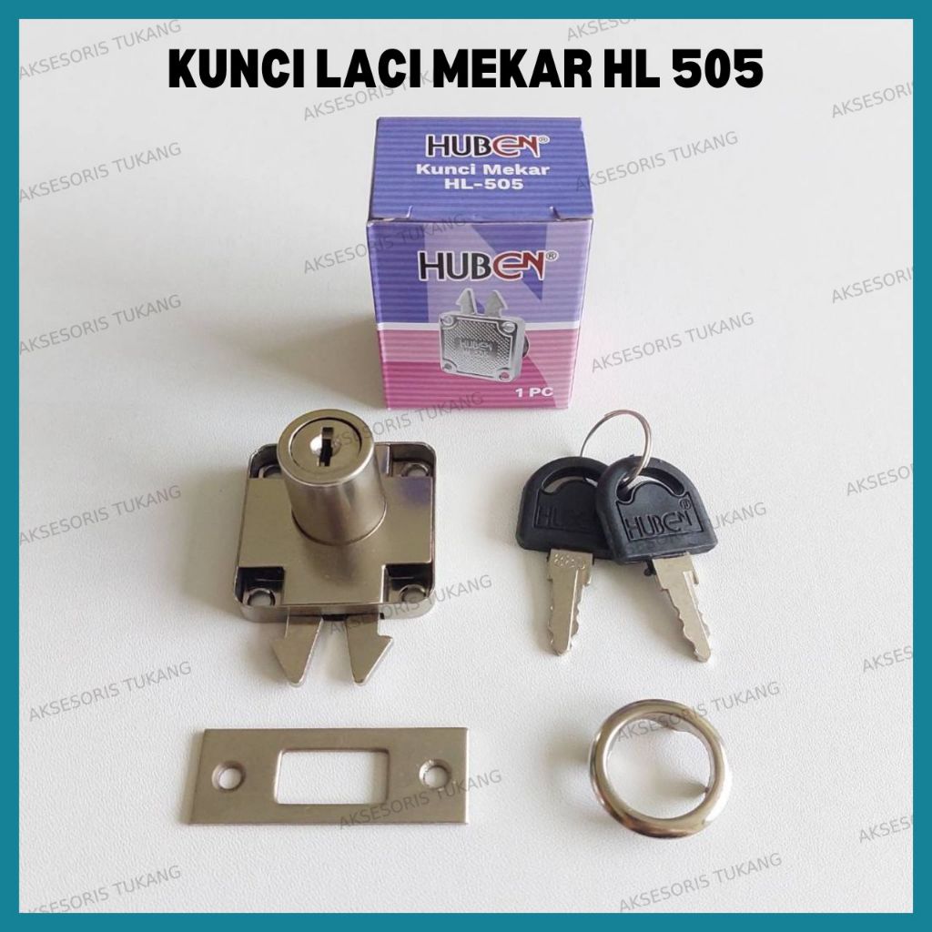 Kunci Mekar Huben HL 505 Kunci Laci Lemari Pintu Geser Sliding HL505