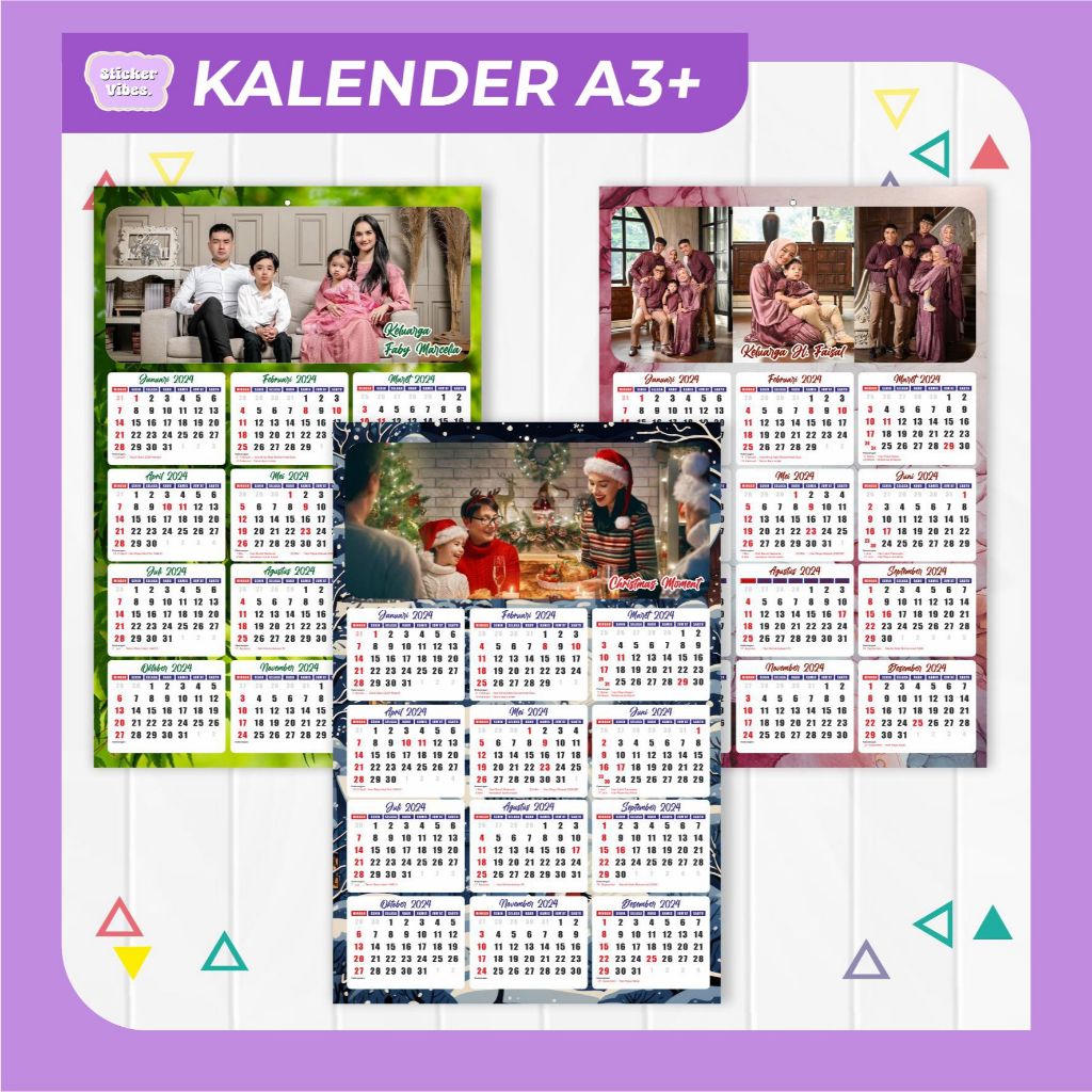 

KALENDER CUSTOM A3+//READY Kalender 2024 CUSTOM Aesthetic 1 Lembar 12 Bulan