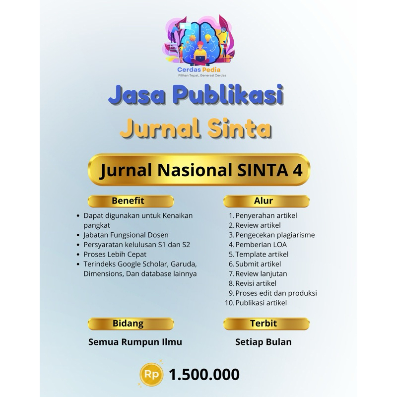 TERIT JURNAL SINTA 4| PUBLISH JURNAL TERPERCAYA