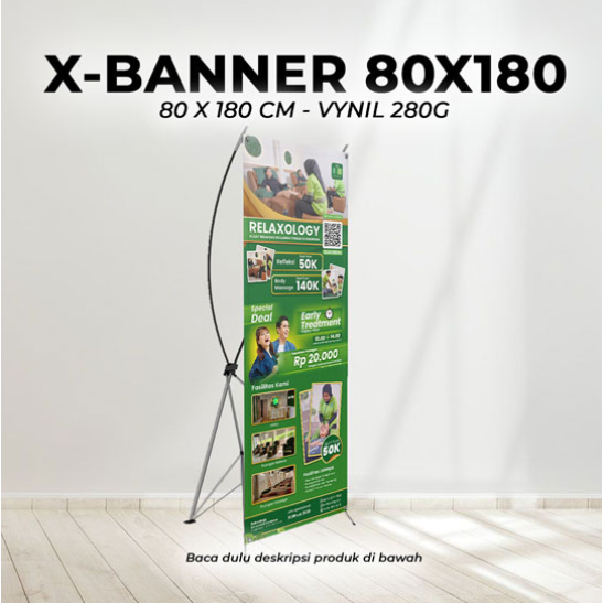 X BANNER 280gsm  (UK. 80x180)