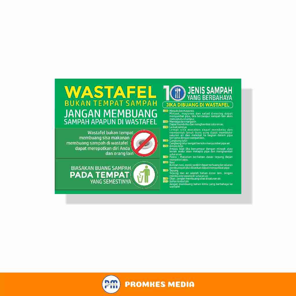 Larangan Membuang Sampah di Wastafel