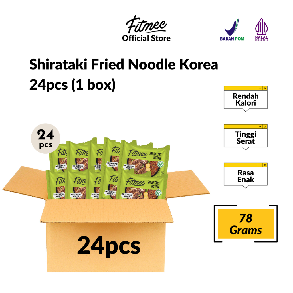 

Fitmee Mie Instan Shirataki Goreng Korea Gluten Free 78 Gr Isi 24 Pcs