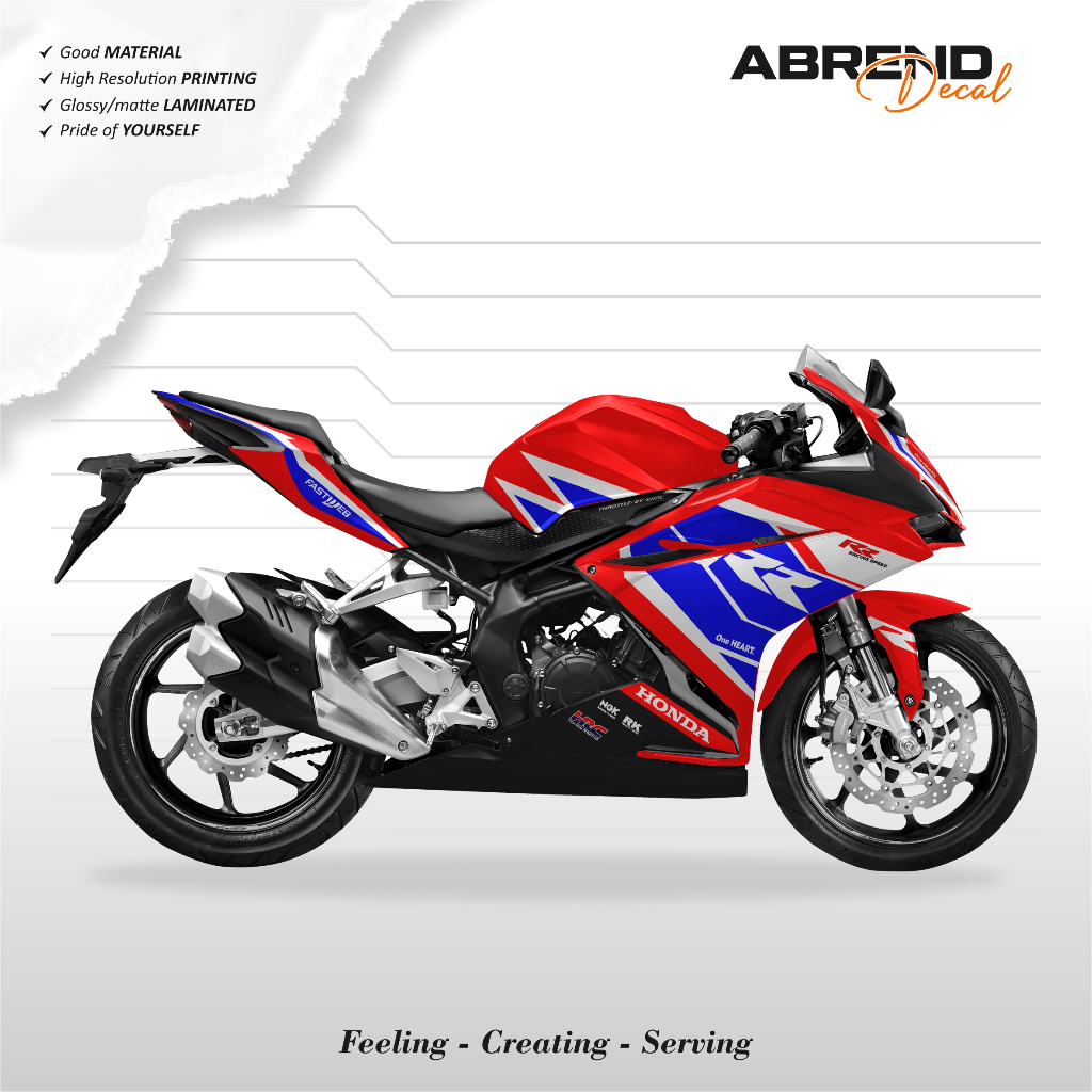 STRIPING CBR 250 RR LIVERY RWB GRAFIS CUSTOM / STIKER CBR 250RR / STOCK DECAL HONDA CBR 250 RR OLD