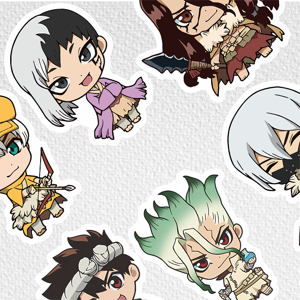[ VINYL & CHROMO  7 CM] ANIME cetak stiker Game/STIKER MURAH TEMA ANIME DR.STONE / /murah/stiker med