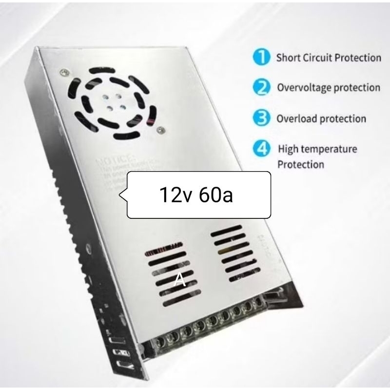 Power Supply 12v 60A Power Suply 60 Ampere 12 Volt 720w PSU 60a 12V