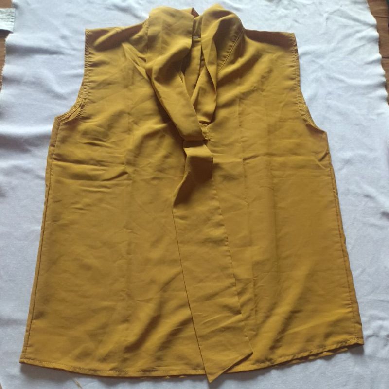 BAJU ATASAN KOREAN STYLE WARNA KUNING KUNYIT