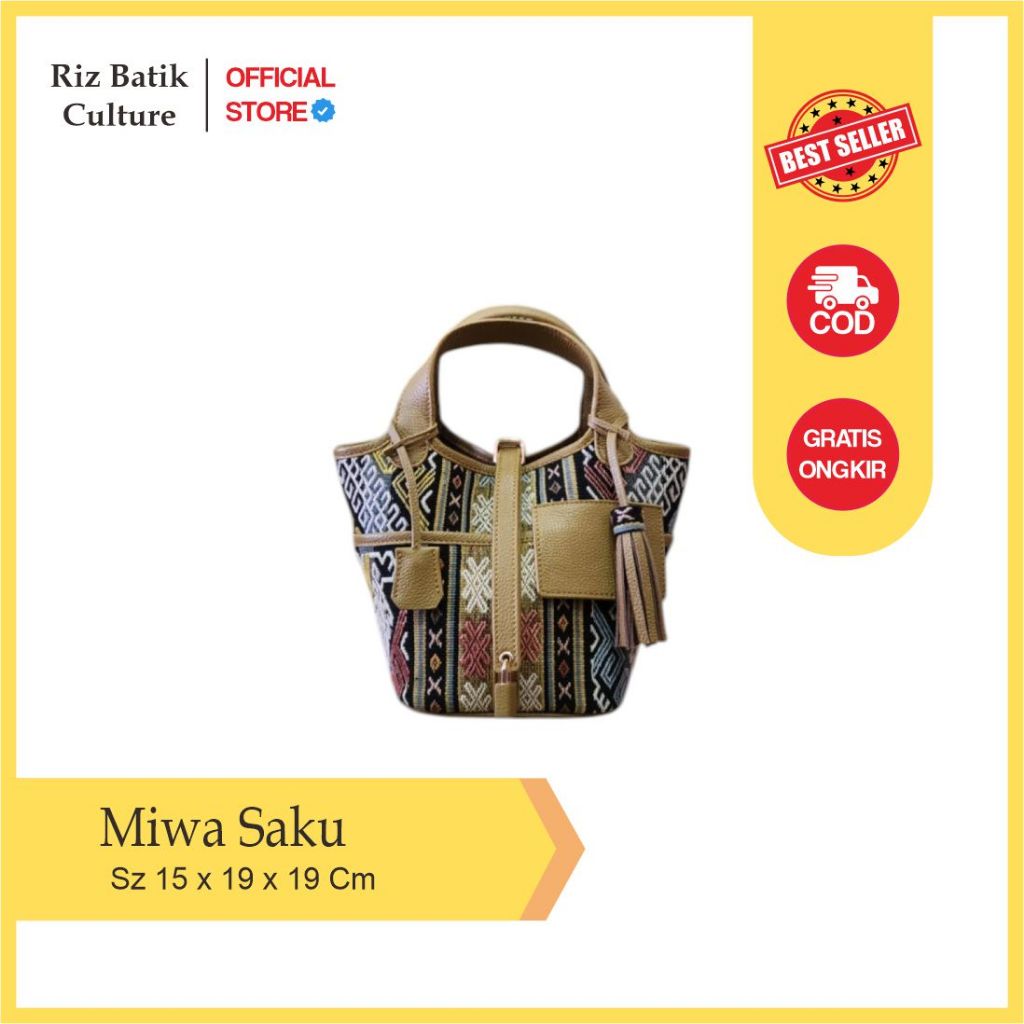 Tas Miwa Saku Tenun NTT/Tas Batik/Tas Tenun/Tas Kulit/Tas ethnic/Tas Wanita