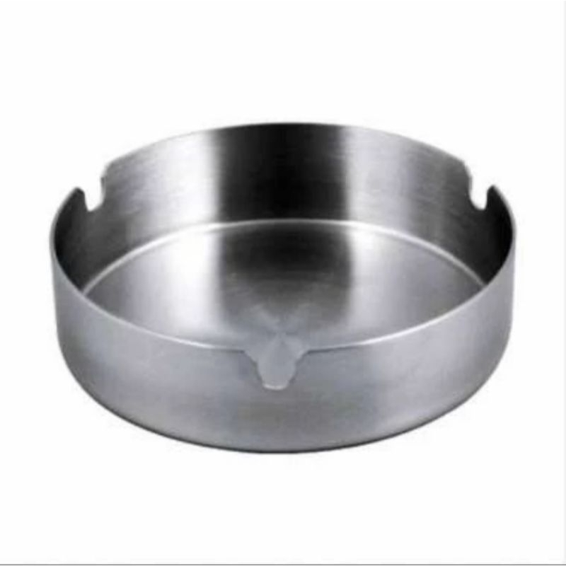 Asbak meja diameter 12 cm stainless steel - Harga murah ,bahan tebal