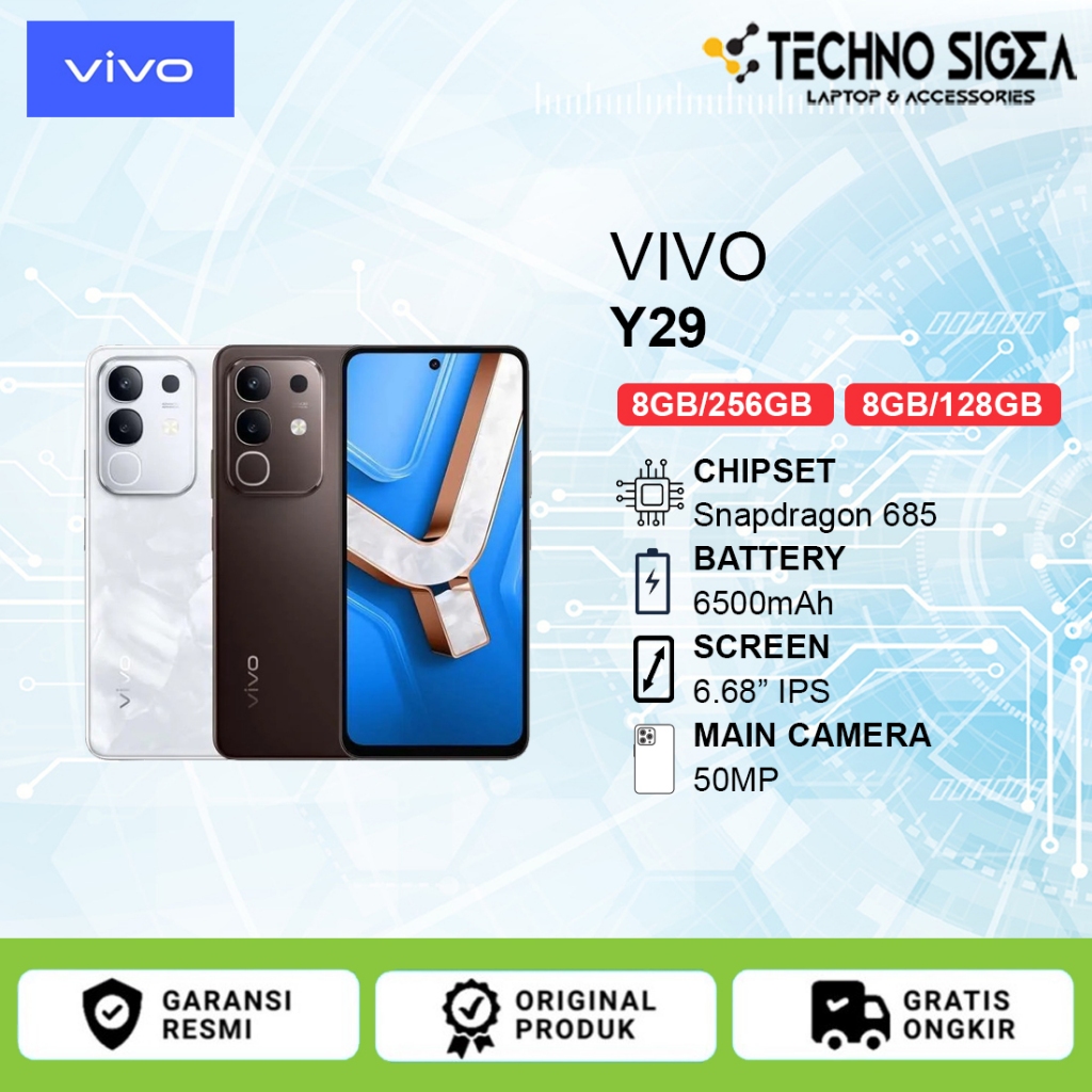 VIVO Y29 4G 6GB/128GB 8GB/128GB 8GB/256GB Garansi Resmi