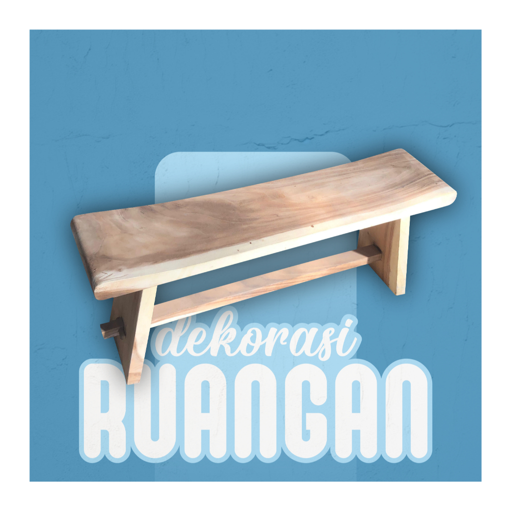 BANGKU TERAS TAMU SATE KAYU TREMBESI SOLID