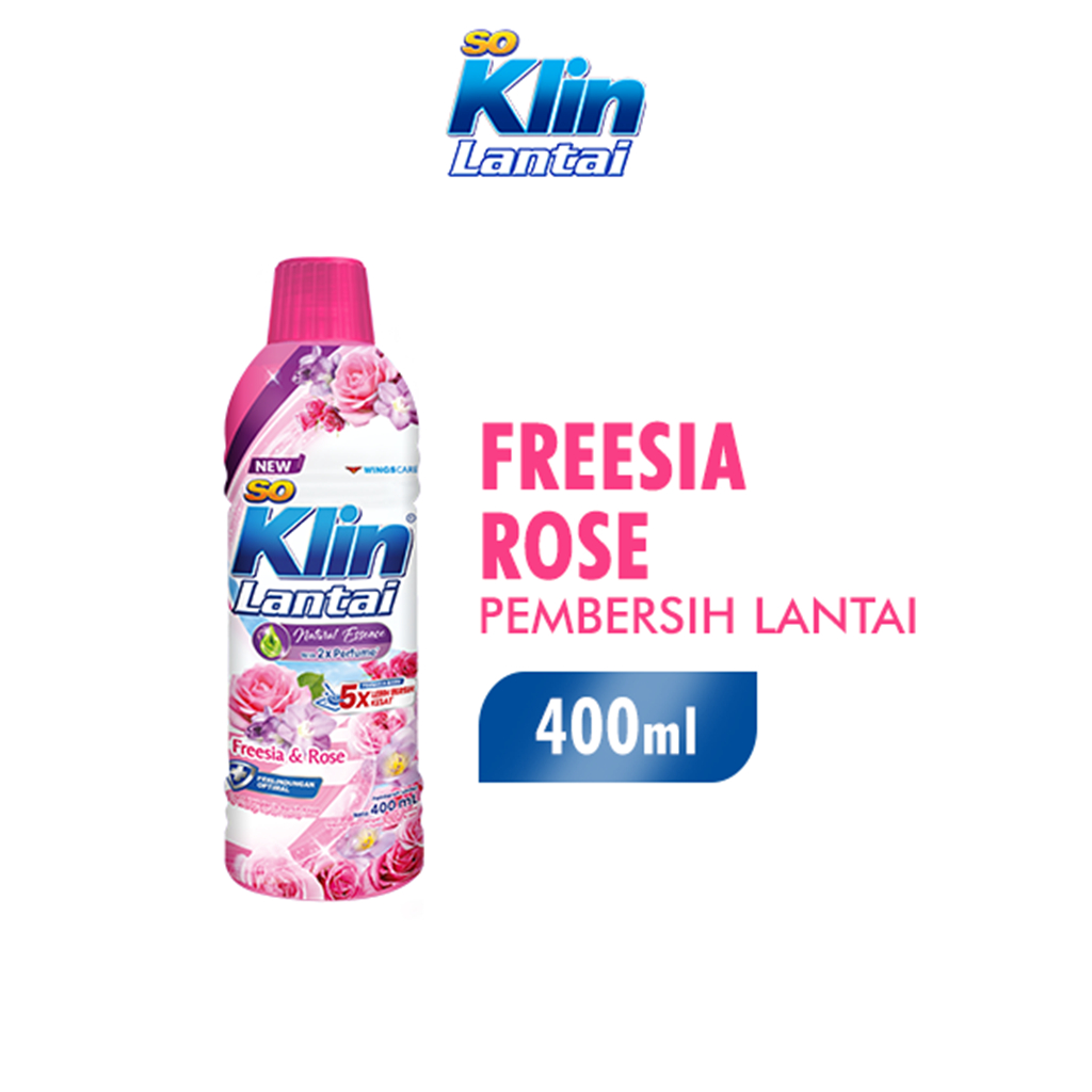So Klin Pembersih Lantai Rose Bouquet Botol 400ml