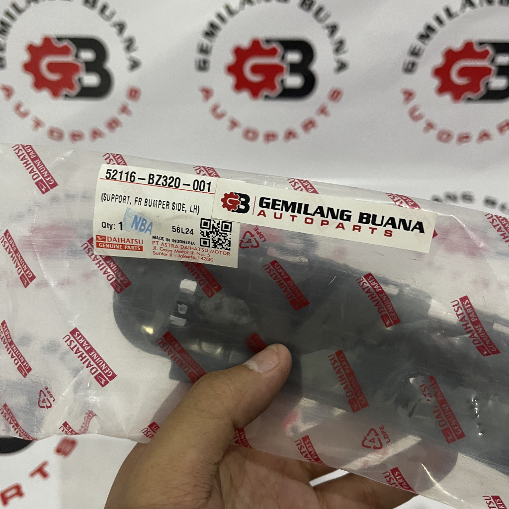Brecket Breket Support Bemper Bumper Agya Ayla 1.0 & 1.2 Bumper Depan Kiri 52116-BZ320 Genuine