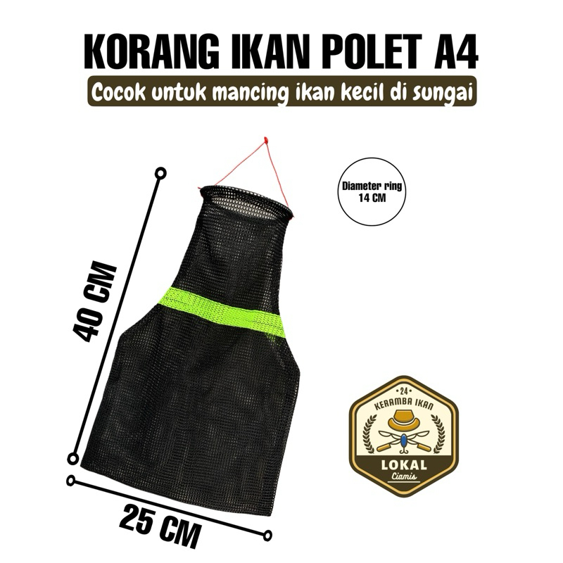 KORANG IKAN 40 Cm POLET MODEL A4 | Korang ikan eiger Ikan mas mujair tawes lele bawal